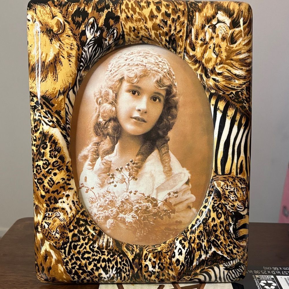 Vintage Animal Print Safari Theme 9” X 7” Photo Frame